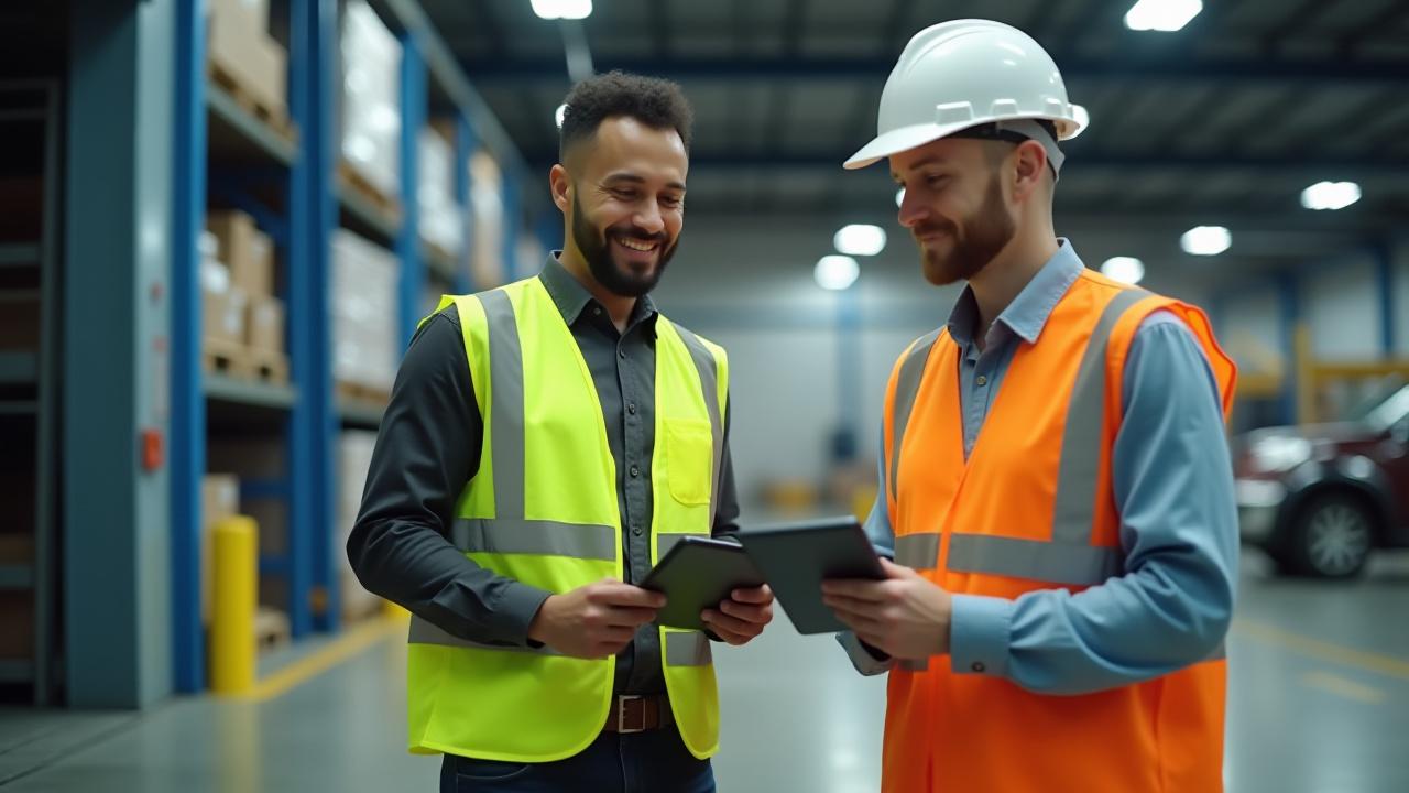 Modern logistics personnel working in an Ohio manufacturing environment